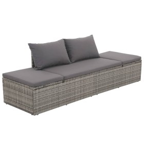 Garden bed 195x60 cm gray synthetic rattan by vidaXL, Outdoor beds - Ref: Foro24-43955, Price: 226,68 €, Discount: %