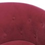 Sillón con taburete terciopelo rojo tinto de vidaXL, Sillones - Ref: Foro24-356483, Precio: 159,99 €, Descuento: %