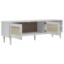 Mueble de TV SENJA aspecto ratán madera pino blanco 158x40x49cm de vidaXL, Muebles TV - Ref: Foro24-358044, Precio: 95,90 €, ...