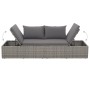 Cama de jardín 195x60 cm ratán sintético gris de vidaXL, Camas para exteriores - Ref: Foro24-43955, Precio: 226,26 €, Descuen...