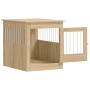 Jaula para perros madera ingeniería roble Sonoma 64,5x80x71 cm de vidaXL, Casetas para perros - Ref: Foro24-838332, Precio: 1...