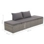 Garden bed 195x60 cm gray synthetic rattan by vidaXL, Outdoor beds - Ref: Foro24-43955, Price: 226,26 €, Discount: %