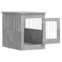 Jaula para perros madera ingeniería gris hormigón 55x80x68 cm de vidaXL, Casetas para perros - Ref: Foro24-838326, Precio: 11...