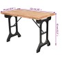 Dining table with solid fir wood surface 122x65x82 cm by vidaXL, Kitchen and dining tables - Ref: Foro24-245462, Price: 204,6...