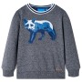 Marineblaues Melange-Sweatshirt für Kinder 104 von vidaXL, Kinder-T-Shirts - Ref: Foro24-13340, Preis: 12,97 €, Rabatt: %