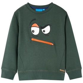 Sudadera infantil verde oscuro 104 de vidaXL, Camisetas para niños - Ref: Foro24-13375, Precio: 13,99 €, Descuento: %