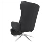 Sillón de relax y reposapiés cuero auténtico y sintético negro de vidaXL, Sillones - Ref: Foro24-3097580, Precio: 195,99 €, D...