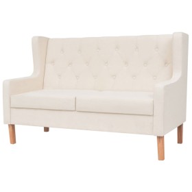 2 seater sofa cream white fabric by vidaXL, Sofas - Ref: Foro24-245450, Price: 340,54 €, Discount: %