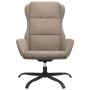 Sillón de relax de piel de ante sintética gris taupe de vidaXL, Sillones - Ref: Foro24-341419, Precio: 98,99 €, Descuento: %