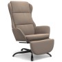 Sillón de relax con reposapiés tela de microfibra gris taupé de vidaXL, Sillones - Ref: Foro24-3097926, Precio: 112,99 €, Des...