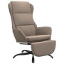 Sillón de relax con reposapiés tela de microfibra gris taupé de vidaXL, Sillones - Ref: Foro24-3097926, Precio: 112,99 €, Des...