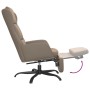 Sillón de relax con reposapiés tela de microfibra gris taupé de vidaXL, Sillones - Ref: Foro24-3097926, Precio: 112,99 €, Des...