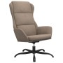 Sillón de relax con reposapiés tela de microfibra gris taupé de vidaXL, Sillones - Ref: Foro24-3097926, Precio: 112,99 €, Des...