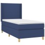 Box spring bed with blue fabric mattress 90x190 cm by vidaXL, Beds and slatted bases - Ref: Foro24-3131799, Price: 365,44 €, ...