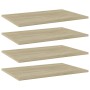 Shelf shelf 4 units Sonoma oak plywood 60x40x1.5cm by vidaXL, Shelves - Ref: Foro24-805256, Price: 30,23 €, Discount: %