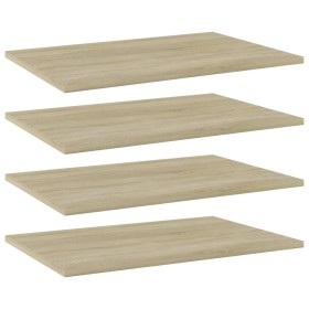 Shelf shelf 4 units Sonoma oak plywood 60x40x1.5cm by vidaXL, Shelves - Ref: Foro24-805256, Price: 30,18 €, Discount: %