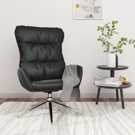 Sillón de relax de cuero auténtico negro de vidaXL, Sillones - Ref: Foro24-341173, Precio: 182,99 €, Descuento: %