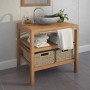 Solid teak wood vanity unit with 2 baskets 74x45x75 cm by vidaXL, bathroom vanities - Ref: Foro24-246494, Price: 248,12 €, Di...