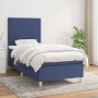 Cama box spring con colchón tela azul 90x190 cm de vidaXL, Camas y somieres - Ref: Foro24-3142143, Precio: 361,06 €, Descuent...