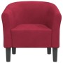 Sillón de terciopelo rojo tinto de vidaXL, Sillones - Ref: Foro24-356447, Precio: 147,99 €, Descuento: %