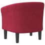 Sillón de terciopelo rojo tinto de vidaXL, Sillones - Ref: Foro24-356447, Precio: 147,99 €, Descuento: %