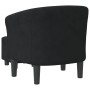 Sillón con taburete terciopelo negro de vidaXL, Sillones - Ref: Foro24-356451, Precio: 169,48 €, Descuento: %