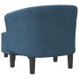 Sillón con taburete terciopelo azul oscuro de vidaXL, Sillones - Ref: Foro24-356453, Precio: 169,96 €, Descuento: %