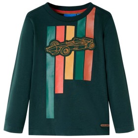 Camiseta infantil de manga larga verde oscuro 92 de vidaXL, Camisetas para niños - Ref: Foro24-12884, Precio: 9,99 €, Descuen...