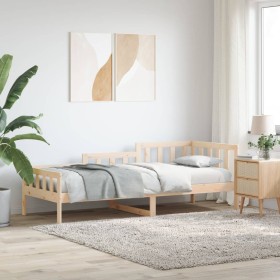 Solid pine wood sofa bed 80x200 cm by vidaXL, Beds and slatted bases - Ref: Foro24-840367, Price: 79,99 €, Discount: %