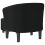 Sillón con taburete tela negra de vidaXL, Sillones - Ref: Foro24-356439, Precio: 157,23 €, Descuento: %