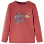 Tan red long-sleeved children's t-shirt 92 by vidaXL, Kids T-shirts - Ref: Foro24-13454, Price: 9,99 €, Discount: %