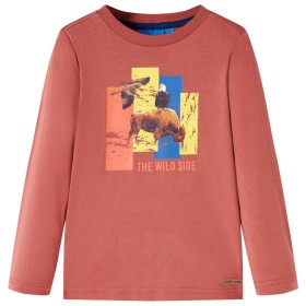 Children's long-sleeved T-shirt in henna color 128 by vidaXL, Kids T-shirts - Ref: Foro24-12997, Price: 8,99 €, Discount: %