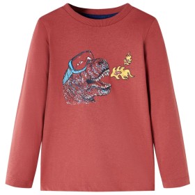 Tan red long-sleeved children's t-shirt 116 by vidaXL, Kids T-shirts - Ref: Foro24-13456, Price: 9,99 €, Discount: %