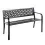 HI Black Steel Garden Bench by HI, garden benches - Ref: Foro24-446210, Price: 114,55 €, Discount: %