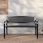 HI Black Steel Garden Bench by HI, garden benches - Ref: Foro24-446210, Price: 114,55 €, Discount: %