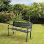 HI Black Steel Garden Bench by HI, garden benches - Ref: Foro24-446210, Price: 114,55 €, Discount: %