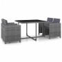 5-piece garden dining set and gray synthetic rattan cushions by vidaXL, Garden sets - Ref: Foro24-43901, Price: 328,99 €, Dis...