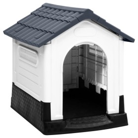 Hundehütte aus grauem Polypropylen, 57 x 68 x 66 cm von vidaXL, Hundehütten - Ref: Foro24-152228, Preis: 78,02 €, Rabatt: %