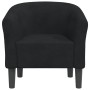 Sillón de terciopelo negro de vidaXL, Sillones - Ref: Foro24-356443, Precio: 147,06 €, Descuento: %