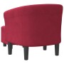 Sillón con taburete terciopelo rojo tinto de vidaXL, Sillones - Ref: Foro24-356455, Precio: 176,35 €, Descuento: %