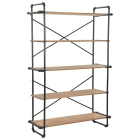 Solid fir wood and steel shelf 120x42x180 cm by vidaXL, Bookcases and shelves - Ref: Foro24-246424, Price: 383,03 €, Discount: %