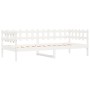 Sofá cama madera maciza de pino blanco 90x200 cm de vidaXL, Camas y somieres - Ref: Foro24-840380, Precio: 98,02 €, Descuento: %