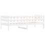 Solid white pine wood sofa bed 90x200 cm by vidaXL, Beds and slatted bases - Ref: Foro24-840380, Price: 109,99 €, Discount: %