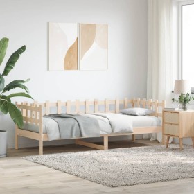 Sofá cama madera maciza de pino 90x190 cm de vidaXL, Camas y somieres - Ref: Foro24-840382, Precio: 89,99 €, Descuento: %