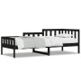 Sofá cama madera maciza de pino negro 90x190 cm de vidaXL, Camas y somieres - Ref: Foro24-840375, Precio: 94,95 €, Descuento: %