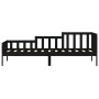 Sofá cama madera maciza de pino negro 90x190 cm de vidaXL, Camas y somieres - Ref: Foro24-840375, Precio: 94,95 €, Descuento: %