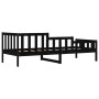 Sofá cama madera maciza de pino negro 90x190 cm de vidaXL, Camas y somieres - Ref: Foro24-840375, Precio: 94,95 €, Descuento: %