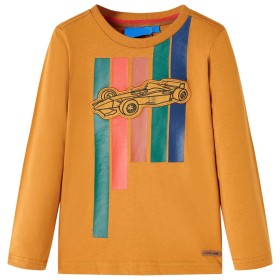 Dark ocher long-sleeved children's t-shirt 92 by vidaXL, Kids T-shirts - Ref: Foro24-12889, Price: 9,99 €, Discount: %