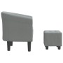 Light gray fabric armchair with stool by vidaXL, Armchairs - Ref: Foro24-356436, Price: 134,99 €, Discount: %