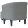 Sillón con taburete tela gris claro de vidaXL, Sillones - Ref: Foro24-356436, Precio: 138,74 €, Descuento: %